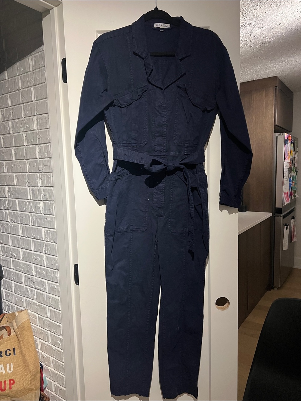 Alex Mill Navy Utility Jumpsuit with Waist Tie